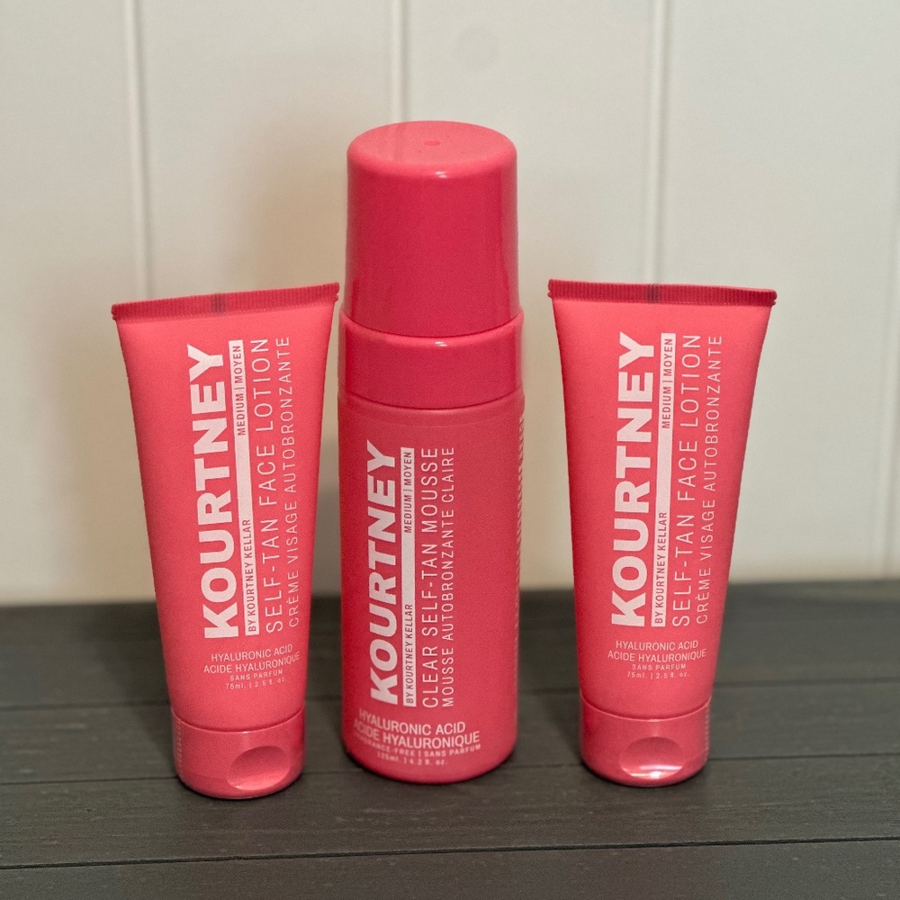 Kourtney Keller Self Tanning Mouse and 2 Face Tanning Lotion Set 3 Piece Set